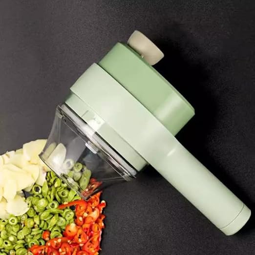 4-in-1 Electric Vegetable Cutter, Slicer, Grater, Chopper